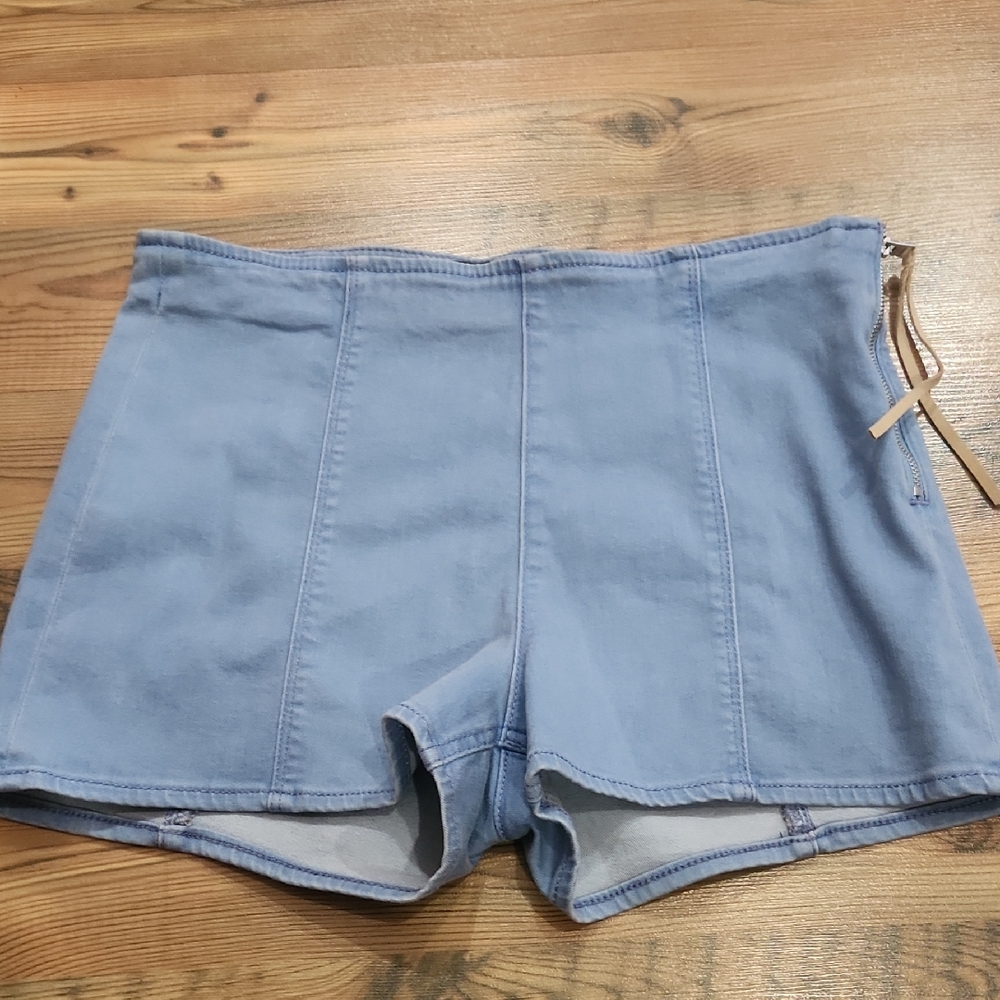 Express Y2k Revival Stretch jean Hot Shortie Short Boho Festival Coachella 6 - Picture 1 of 6